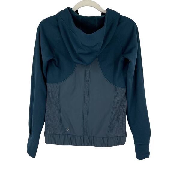 Lululemon Let's Get Visible Hoodie Size 4 Alberta Lake Blue - Picture 2 of 13